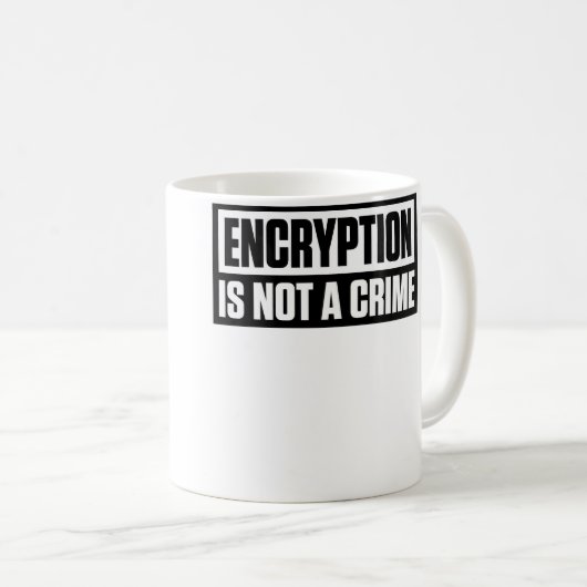 Encryption Is Not A Crime Koffiemok (Voorkant rechts)