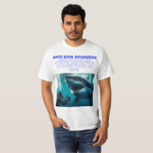 Encuentro con un gran tiburón blanco t-shirt (Voorkant volledig)