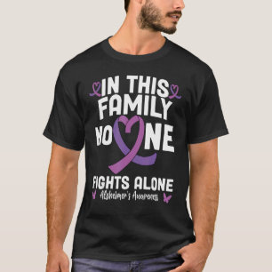 End Alz Alzheimer Ribbon Paars Alzheimer Aware T-shirt