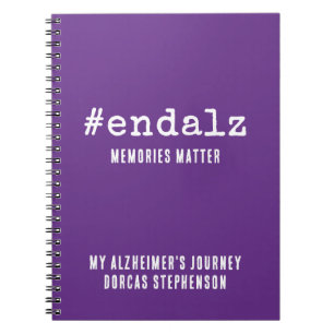 End Alz Persoonlijk Alzheimer Bewustzijnsdagboek Notitieboek