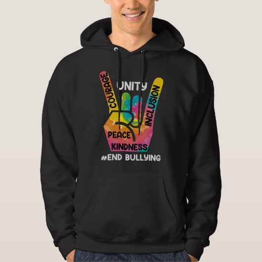 End Bullying Awareness and Solidarity for handicap Hoodie (Voorkant)
