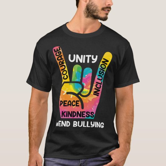 End Bullying Awareness and Solidarity for handicap T-shirt (Voorkant)