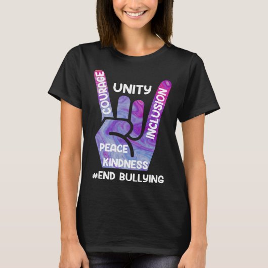 End Bullying Awareness and Solidarity for handicap T-shirt (Voorkant)