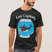 End Captivity Free The Orcas  T-shirt (Voorkant)