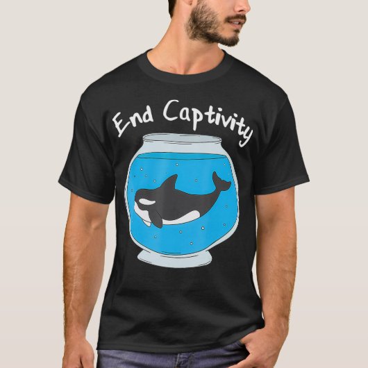 End Captivity Free The Orcas T-shirt (Voorkant)