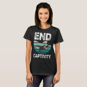 End Captivity Orca Sea Mamal Lover T-shirt (Voorkant volledig)
