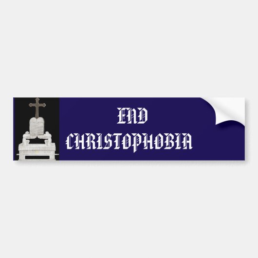 END CHRISTOPHOBIA BUMPERSTICKER (Voorkant)
