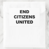 End Citizens United Rechthoekige Sticker (Tas)