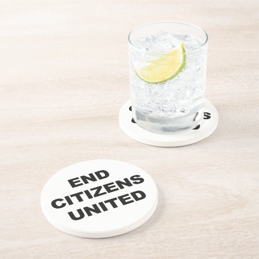 End Citizens United Zandsteen Onderzetter (Zijkant)