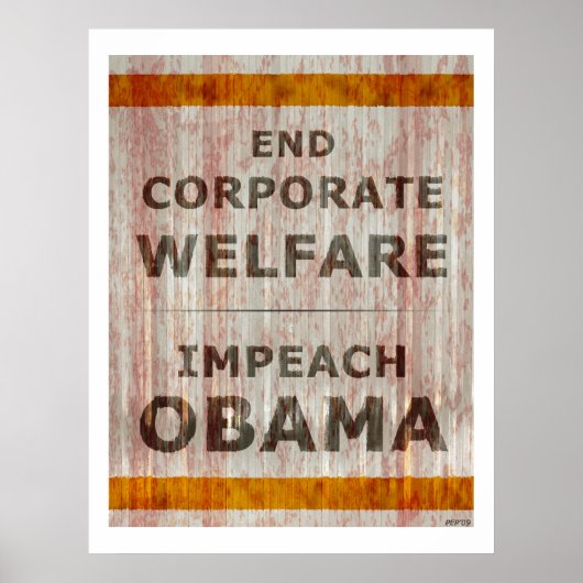 End Corporate Welfare Poster (Voorkant)