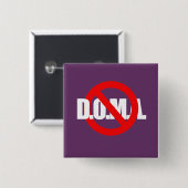 END DOMA -.png Vierkante Button 5,1 Cm (Voorkant /achterkant)
