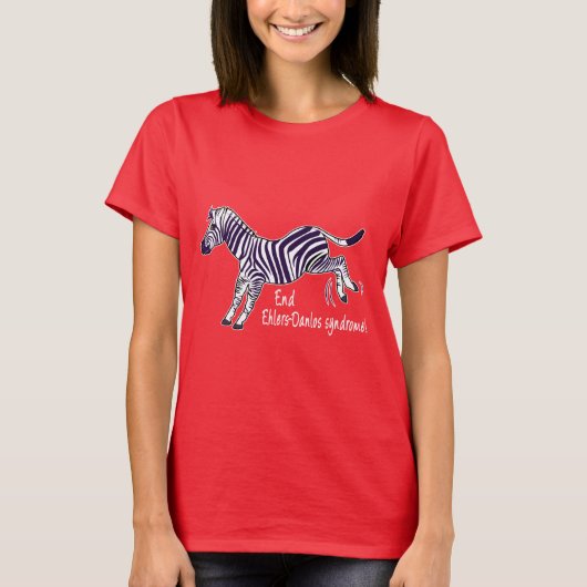 End Ehlers-Danlos Syndroom met Zebra T-shirt (Voorkant)