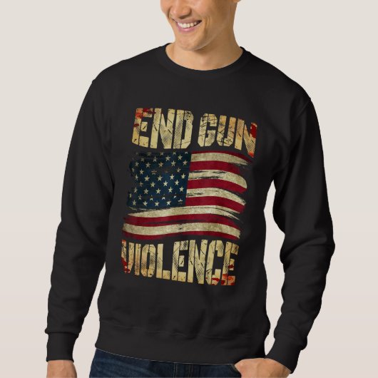 End Gun Violence Awareness US Flag Gun Control Trui (Voorkant)