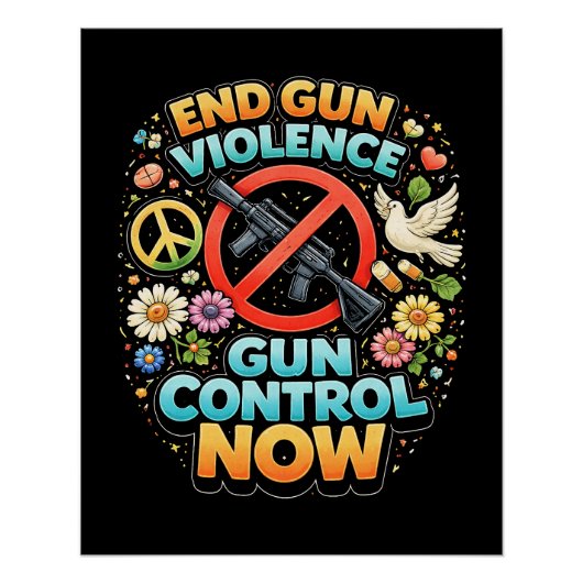 End Gun Violence Now Perfect Poster (Voorkant)