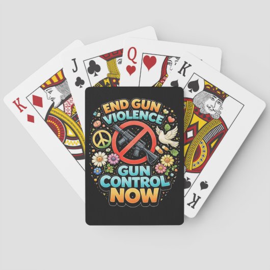 End Gun Violence Now Pokerkaarten (Achterkant)