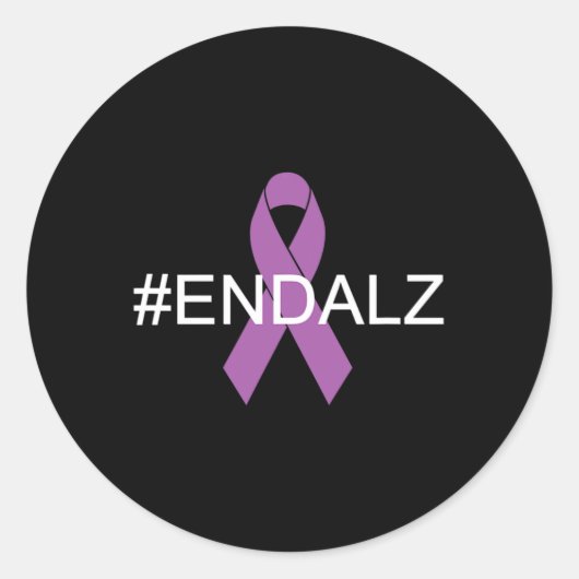 End Heimer #endheimer Heimerheimer Awareness Purpl Ronde Sticker (Voorkant)