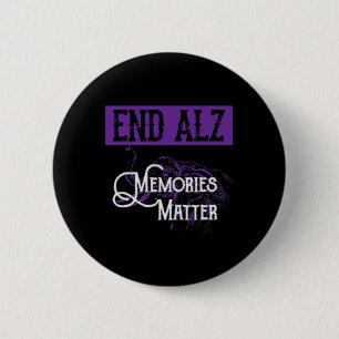 End Heimer - Schattigee Heimerheimer Awareness Gra Ronde Button 5,7 Cm