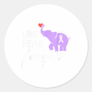 End Heimers Shirt Love vergeet Heimers nooit bewus Ronde Sticker
