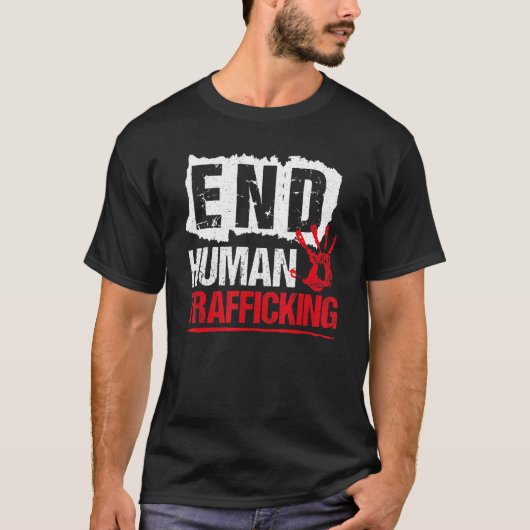End Human Trafficking  Human Rights T-shirt (Voorkant)