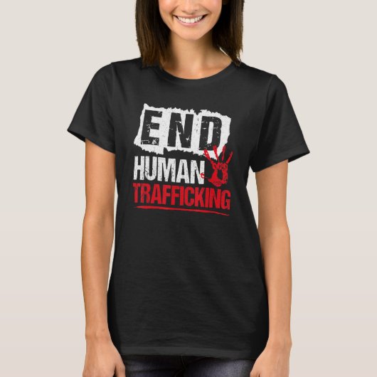End Human Trafficking  Human Rights T-shirt (Voorkant)