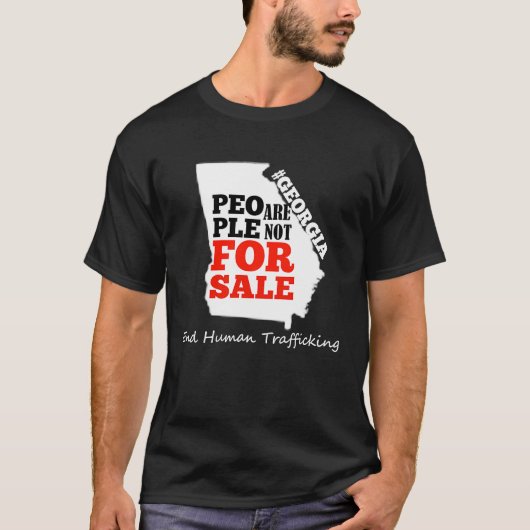End Human Trafficking  Human Trafficking Awareness T-shirt (Voorkant)