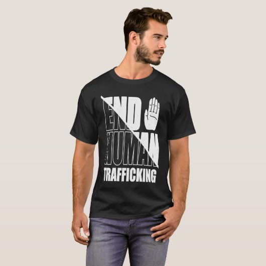End Human Trafficking Stop Human Trafficking T-shirt (Voorkant volledig)