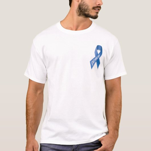 End Malaria - Blue Ribbon T-shirt (Voorkant)