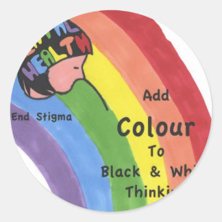 End Mental Health Stigma Ronde Sticker