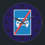 End of Motorway Traffic Sign Grote Klok<br><div class="desc">Keep track of time with a nod to the rules of the road with this end of motorway traffic sign wall clock. This functional piece of home decor features the iconic blue and red highway symbol as the backdrop, making it a perfect addition to a garage, man cave, office, or...</div>