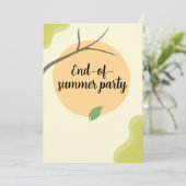 End of Summer Garden Party Invitation Kaart (Staand voorkant)