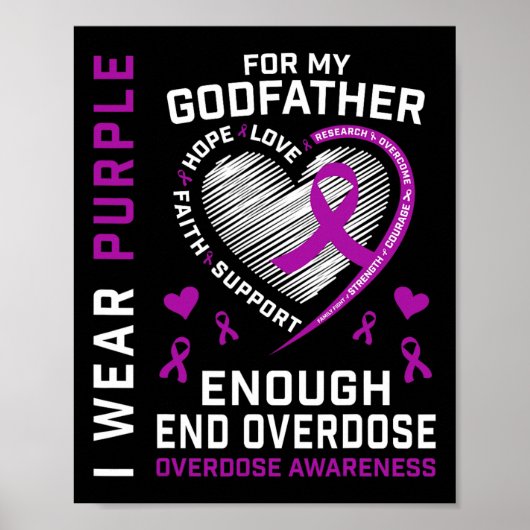 End Overdose Awareness Shirt Enough Purple For My Poster (Voorkant)
