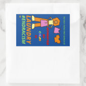 "END RACISM" RECHTHOEKIGE STICKER (Tas)