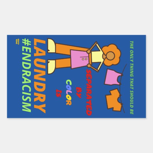 "END RACISM" RECHTHOEKIGE STICKER (Voorkant)