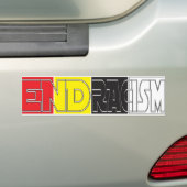 End Racisme Bumper Stick Bumpersticker (Op auto)