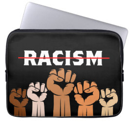 End Racisme Multi-Shade Fists Electronics Bag Laptop Sleeve