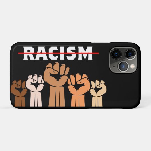 End Racisme Multi Shade Fists iPhone/iPad case (Achterkant (horizontaal))