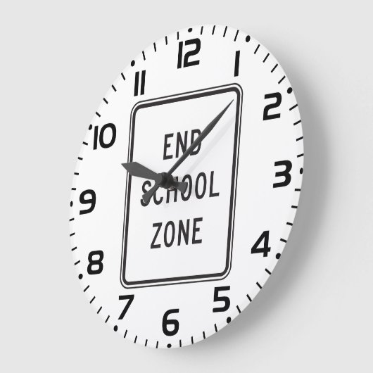 End School Zone Traffic Sign Grote Klok (Hoek)