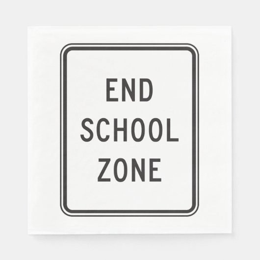 End School Zone Traffic Sign Servet (Voorkant)