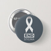 End Stigma for Lung Cancer Pin. Ronde Button 5,7 Cm (Voorkant /achterkant)