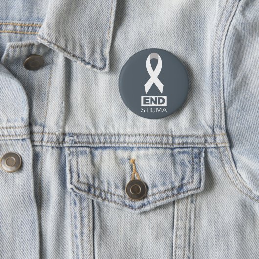 End Stigma for Lung Cancer Pin. Ronde Button 5,7 Cm (In situ)