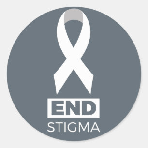 End Stigma for Lung Cancer Ronde Sticker