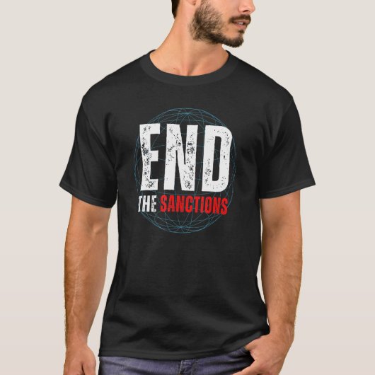 End the Sanctions Anti War T-shirt (Voorkant)