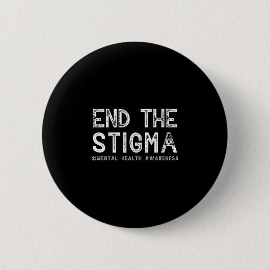 End the stigma mental health awareness performance ronde button 5,7 cm (Voorkant)