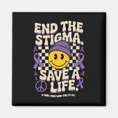 End The Stigma Save A Life Groovy Overdose Awarene Magneet (Voorkant)
