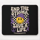 End The Stigma Save A Life Groovy Overdose Awarene Muismat (Voorkant)