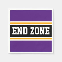 END ZONE Fun Royal Purple Zwart Gele Strepen