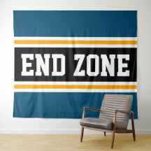 END ZONE Fun Sportief Blauwgroen Zwart Geel Strepe