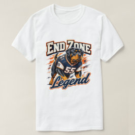 End Zone Legende Rottweiler Voetbal T-shirt