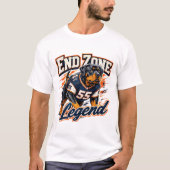 End Zone Legende Rottweiler Voetbal T-shirt (Voorkant)