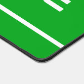 END ZONE Modern White Text Stripes On Bright Green Bureaumat (Hoek)